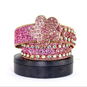 Pink Rhinestone Youthful Bloom belt